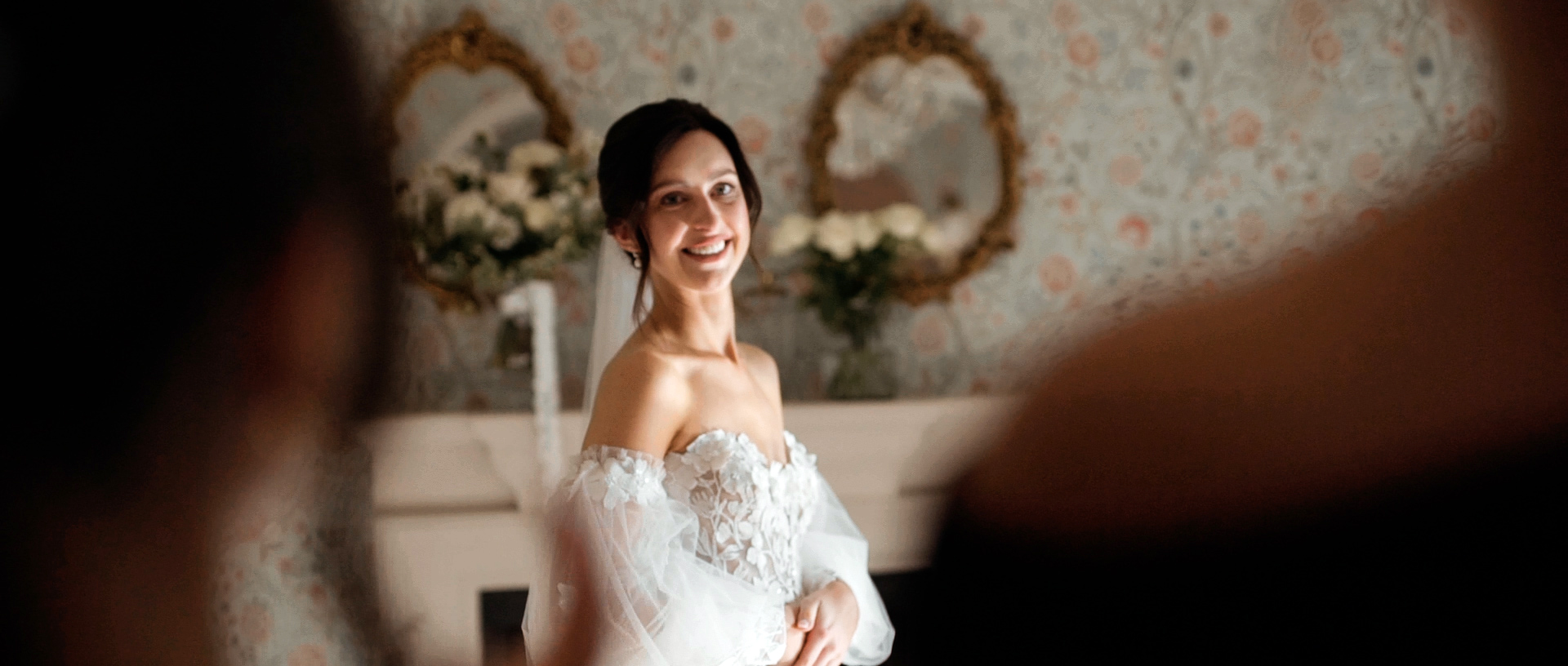 Bride getting ready at Baddow Park House